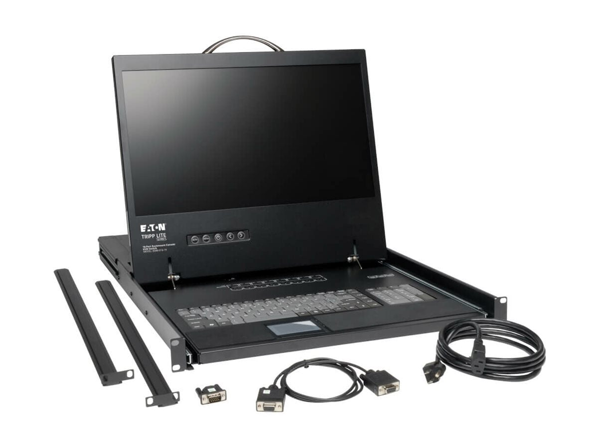 EATON TRIPPLITE 16-Port Rack Console VGA KVM Switch w/ 19 LCD 1U TAA KVM switch 16 x KVM ports 1 local user rack-mountable
