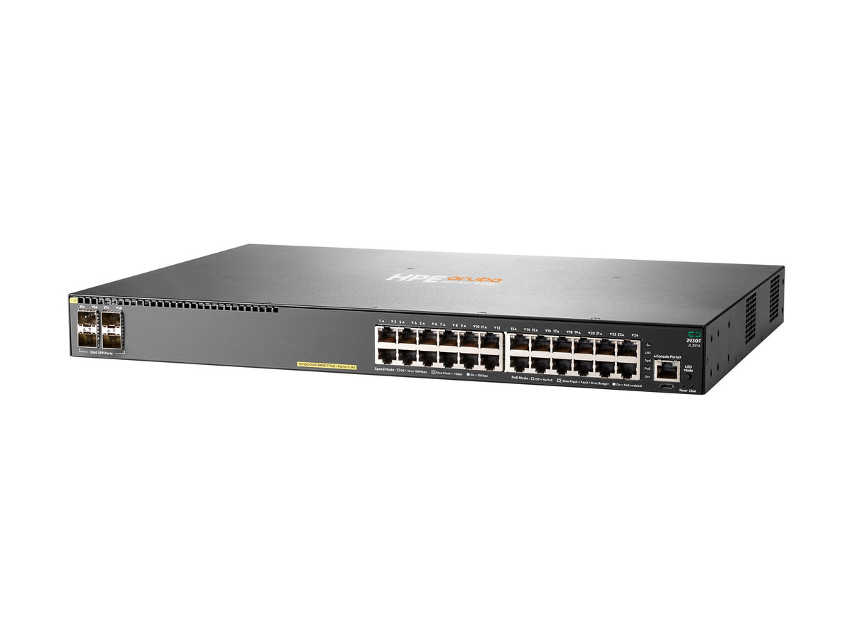 HPE Aruba 2930F 24G PoE+ 4SFP Switch Europe English