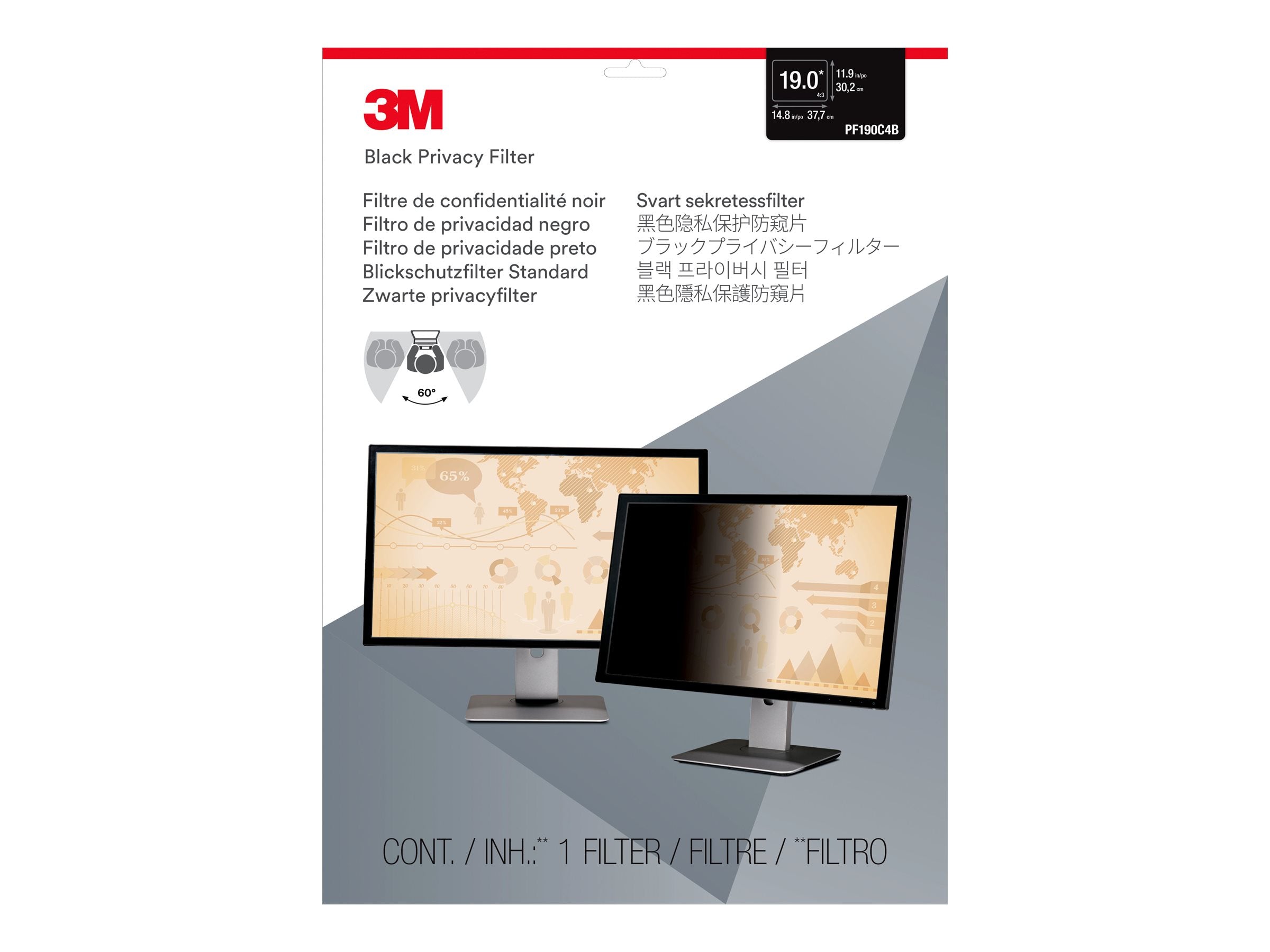 3M PF19.0 for 19inch fixed computer