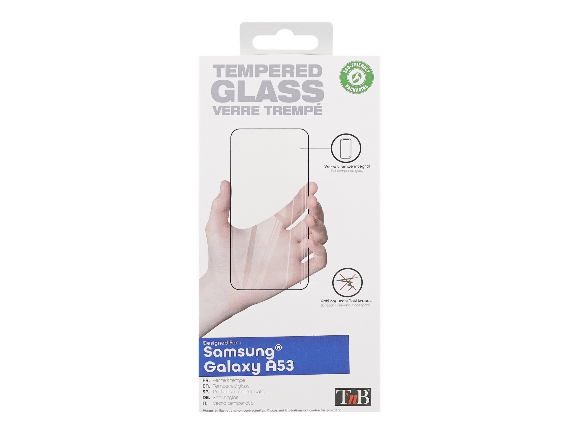 TNB Full tempered glass protection for Samsung Galaxy A53 - Transparent