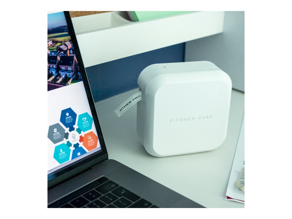 BROTHER P-Touch Cube Plus PT-P710BTH Label printer Up to 24mm 180x360dpi 20mm/sec USB 2.0 Bluetooth 2.1 EDR Cutter