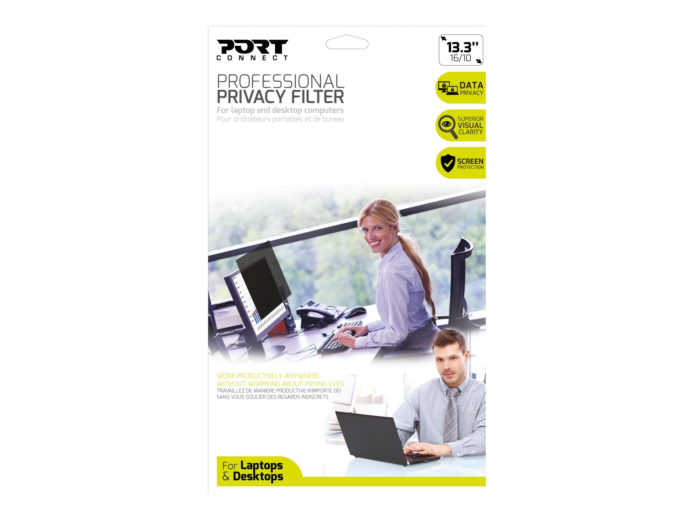 PORT Privacy Screen protector 2D for 13,3 pcs