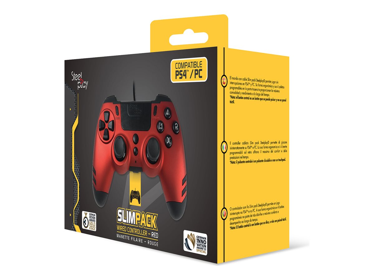 LEXIP X STEELPLAY Slim Pack Wired Controller Ruby Red Multi (P)