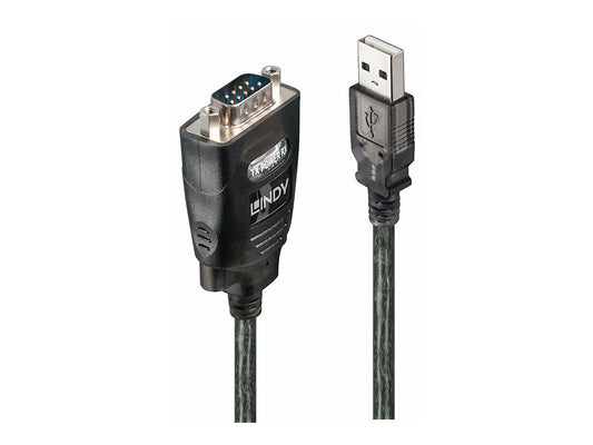 LINDY USB RS232 Converter w/ COM Port Retention RS-232 Port Transfer Rate up to 230kBit/s Chipset: FTDI