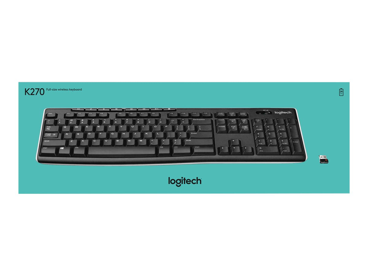 LOGITECH Wireless Keyboard K270 Keyboard wireless 2.4 GHz (UK)
