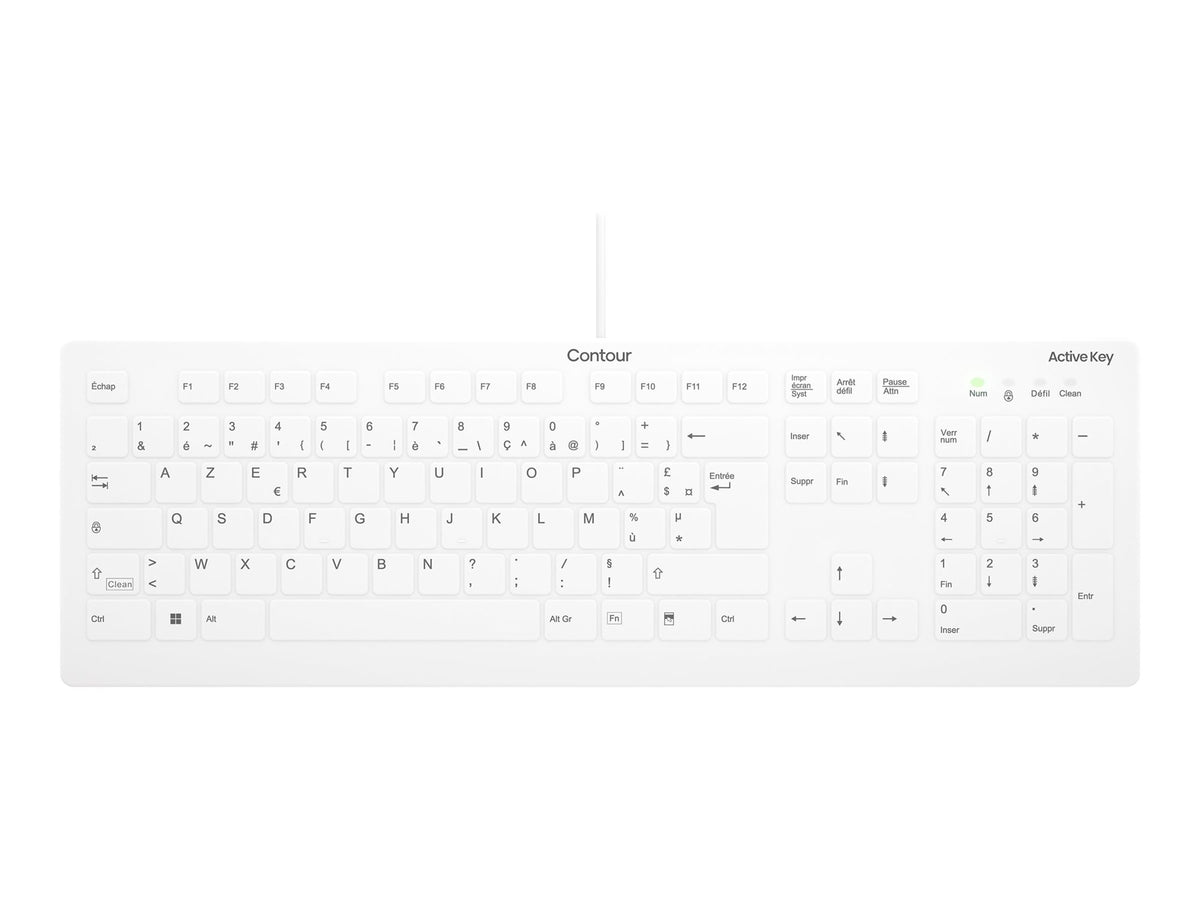CONTOUR ACTIVE KEY Clavier AK-C8112 filaire FR blanc