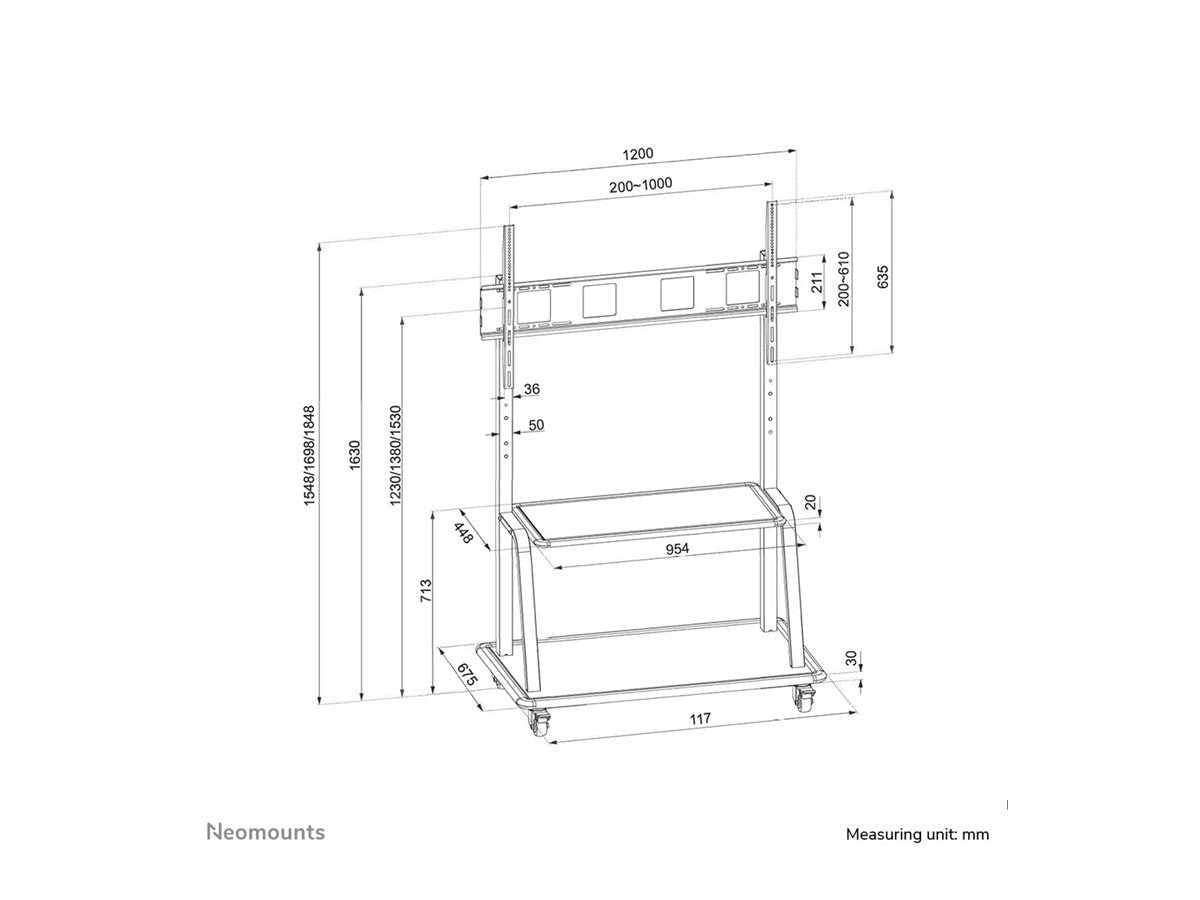 NEOMOUNTS NS-M4000BLACK Support au sol pour écran 60-105p