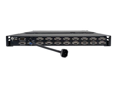 EATON TRIPPLITE 16-Port Rack Console VGA KVM Switch w/ 19 LCD 1U TAA KVM switch 16 x KVM ports 1 local user rack-mountable