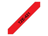 BROTHER P-TOUCH TZE-421 noir sur rouge 9mm