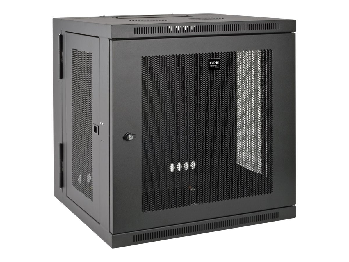 EATON TRIPPLITE 12U Wall Mount Rack Enclosure Server Cabinet Hinged Doors/Sides Rack cabinet wall mountable Black 12U 19