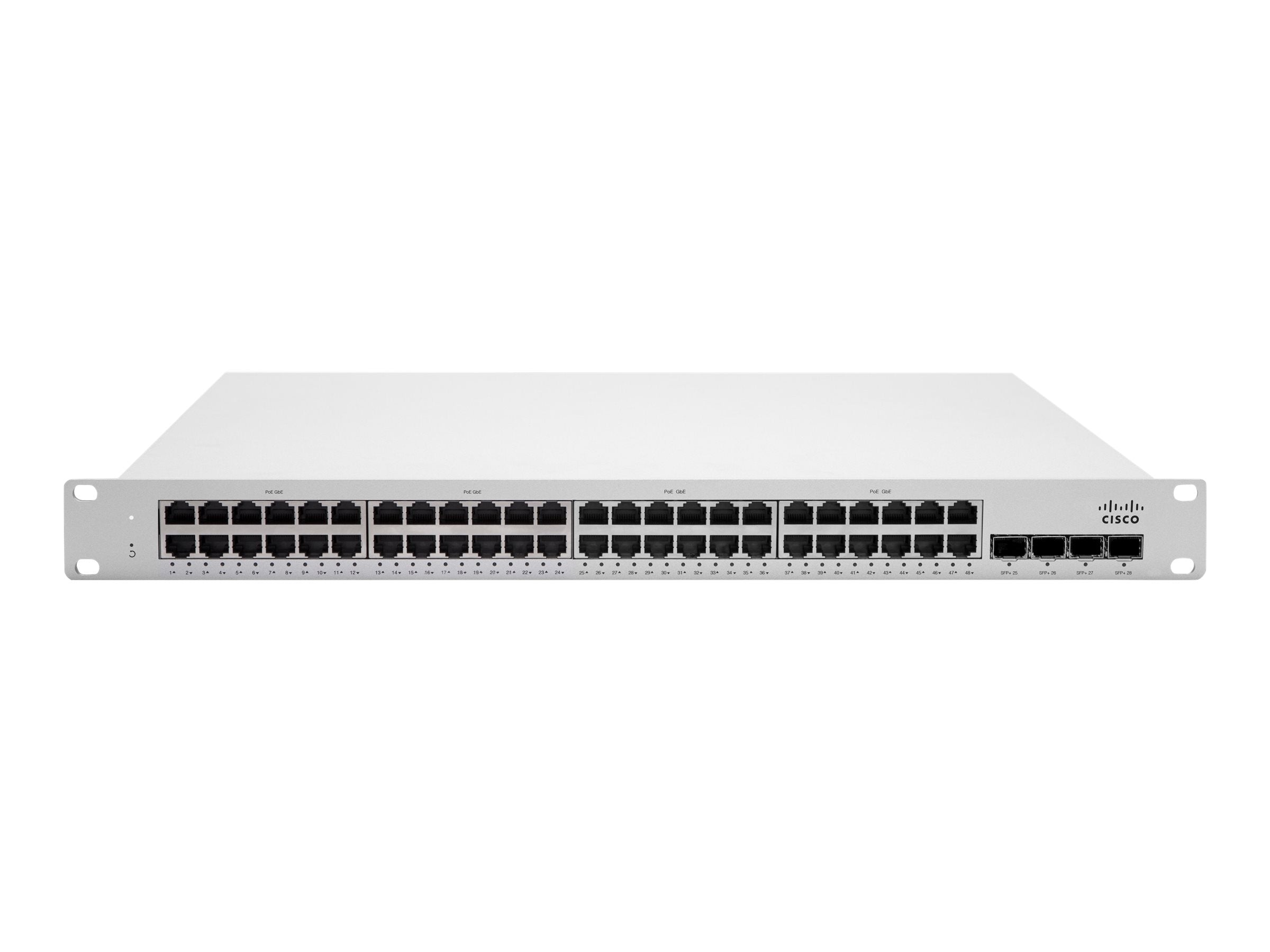 CISCO Meraki MS225-48LP Switch 48x GigE 370W PoE L2 Cloud Managed