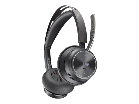 HP Poly Voyager Focus 2 Microsoft Teams Certified USB-C-C Headset +USB-C/A Adapter