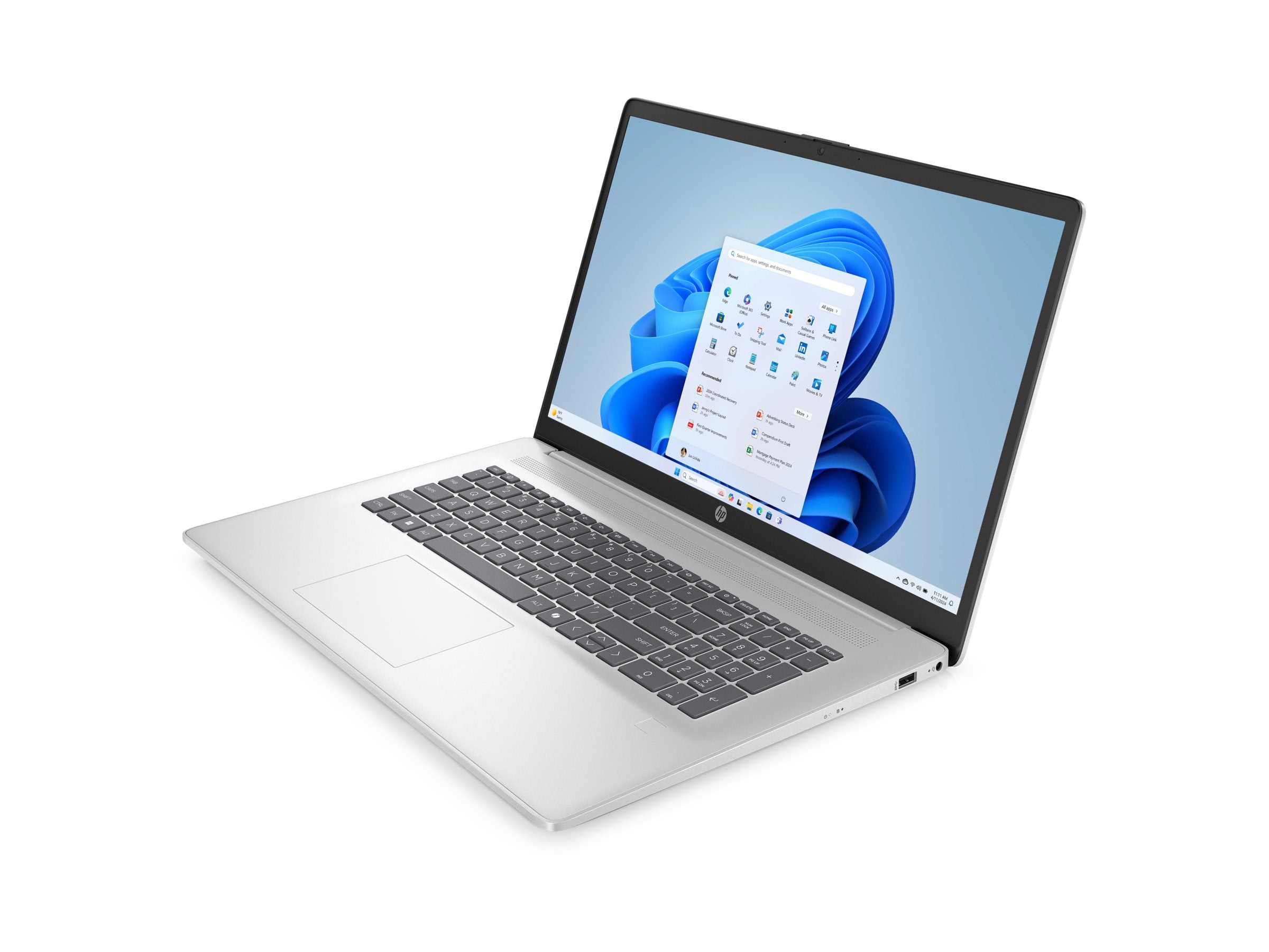 HP Laptop 17-cp2062nf - PC Portable -  AMD Ryzen 3 7320U - 17.3p HD+ - 8Go - 512Go SSD - W11H - Argent naturel