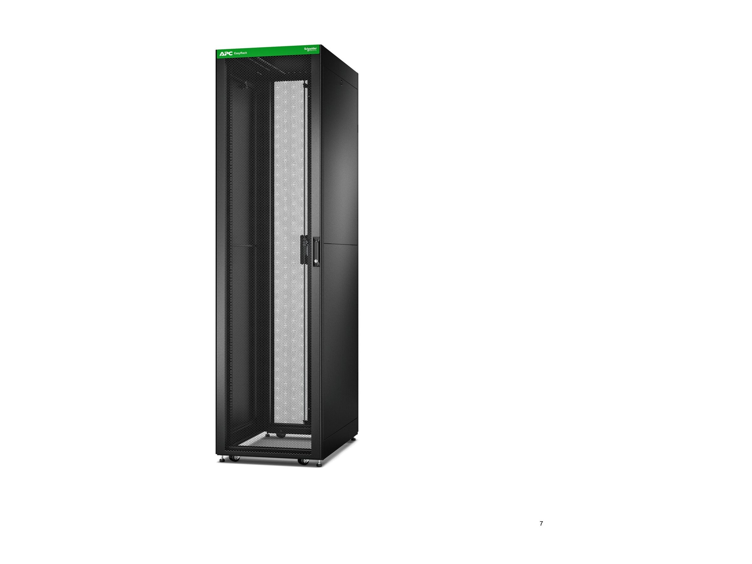 APC Easy Rack 48Ux600x1000 Roof/Side panel/castors/feet No Bottom 4Brackets black