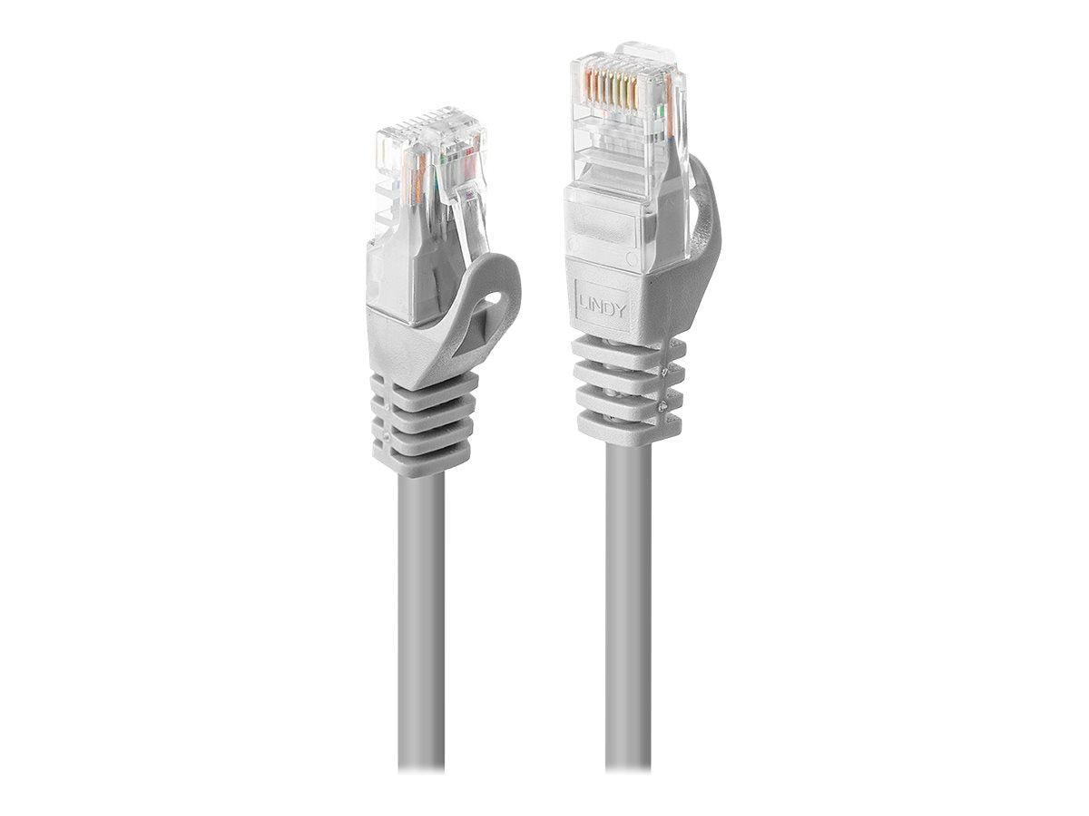 LINDY 0.5m Cat.5e U/UTP Patch Cable Colour Grey Low Cost Version