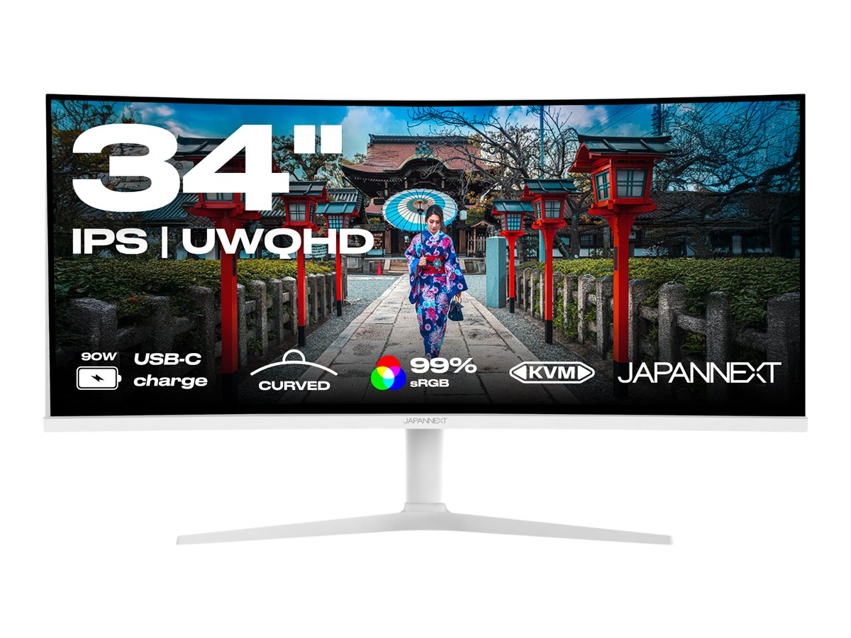 JAPANNEXT JNI340UWQHD60CC65WHSW Ecran LED 34 UWQHD(3440x1440)60Hz IPS  300 cd/m
