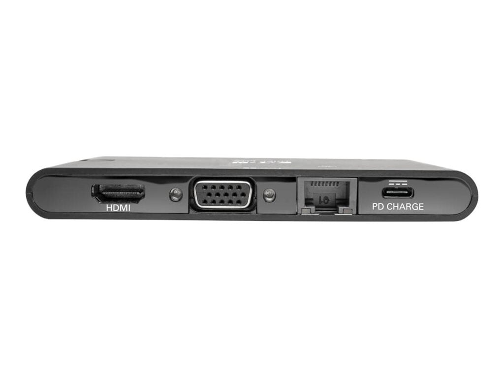 EATON TRIPPLITE USB-C Dock 4K HDMI VGA USB 3.2 Gen 1 USB-A/C Hub GbEemory Card 100W PD Charging