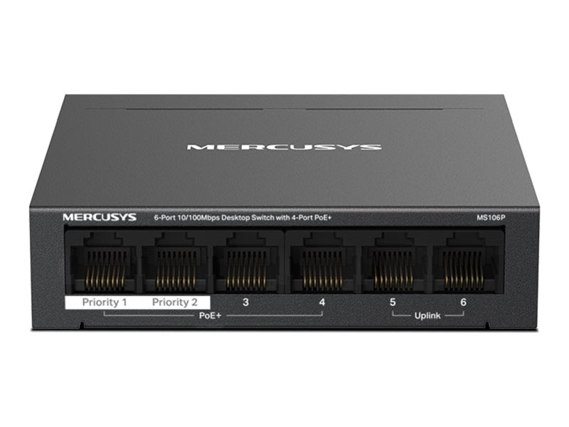 TP-LINK 6-Port 10/100 Mbps Desktop Switch with 4-Port PoE+