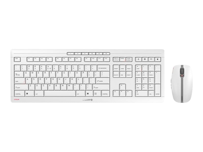 CHERRY Stream Desktop Keyboard and Mouse Pale Grey (EU)