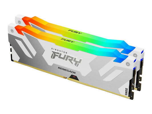 KINGSTON 64Go 6400MT/s DDR5 CL32 DIMM Kit of 2 FURY Renegade RGB White XMP