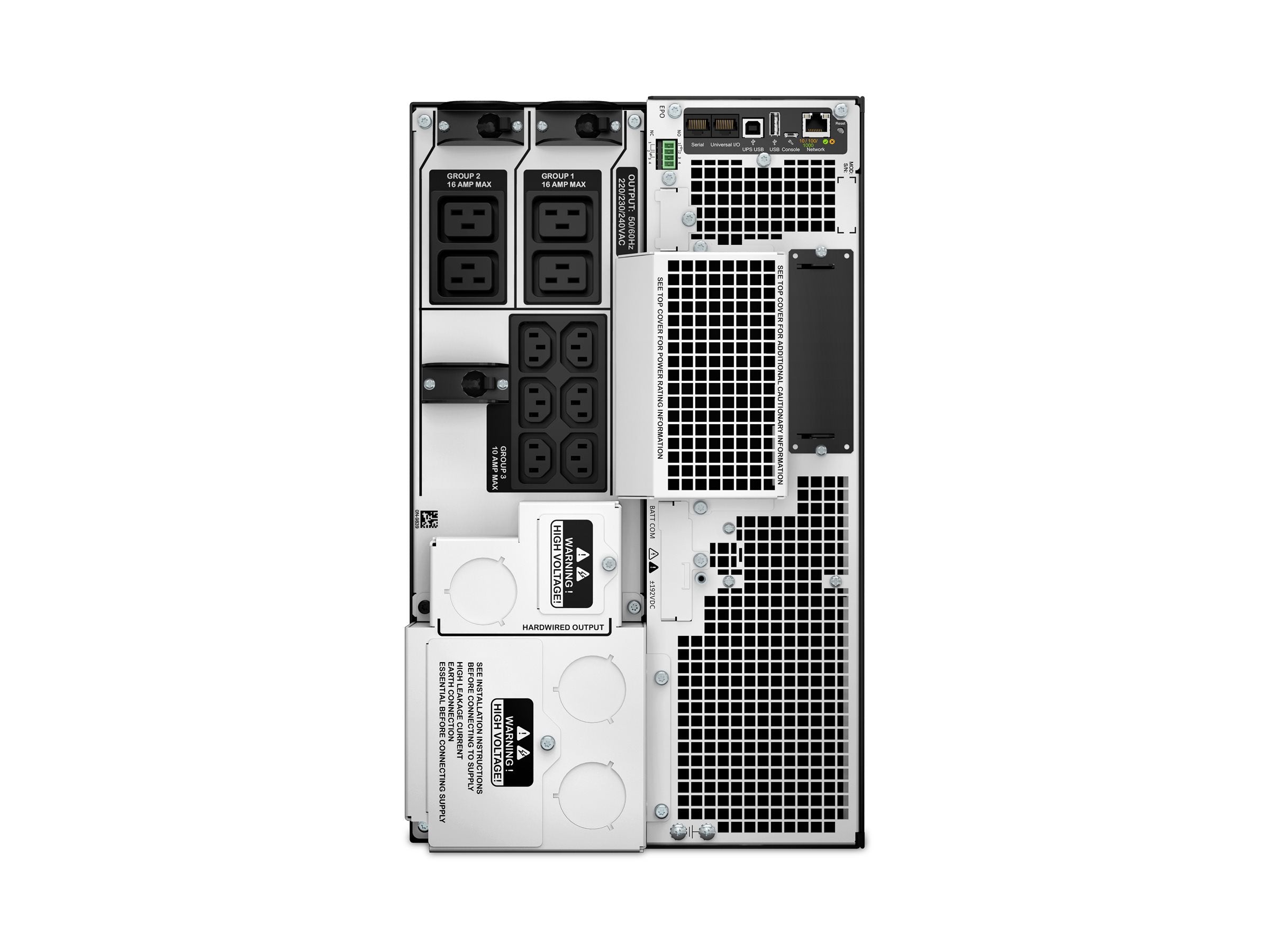 APC Smart-UPS SRT 8000VA UPS Rack AC 230V 8000Watt 8000VA Ethernet 10/100 USB output connectors 14 6U Black
