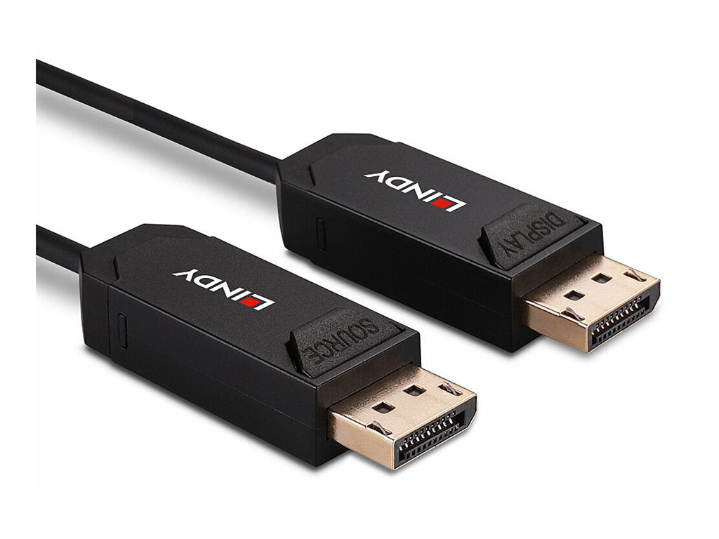 LINDY 20m Fibre Optic Hybrid DP 2.0 UHBR10 Cable