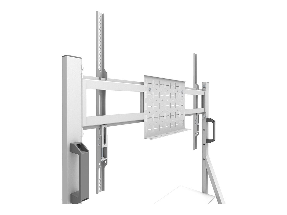 NEOMOUNTS FL50-525WH1 Support au sol mobile pour écran 55-86p - étagère multimédia incluse - installation rapide - TÌV