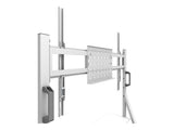 NEOMOUNTS FL50-525WH1 Support au sol mobile pour écran 55-86p - étagère multimédia incluse - installation rapide - TÜV