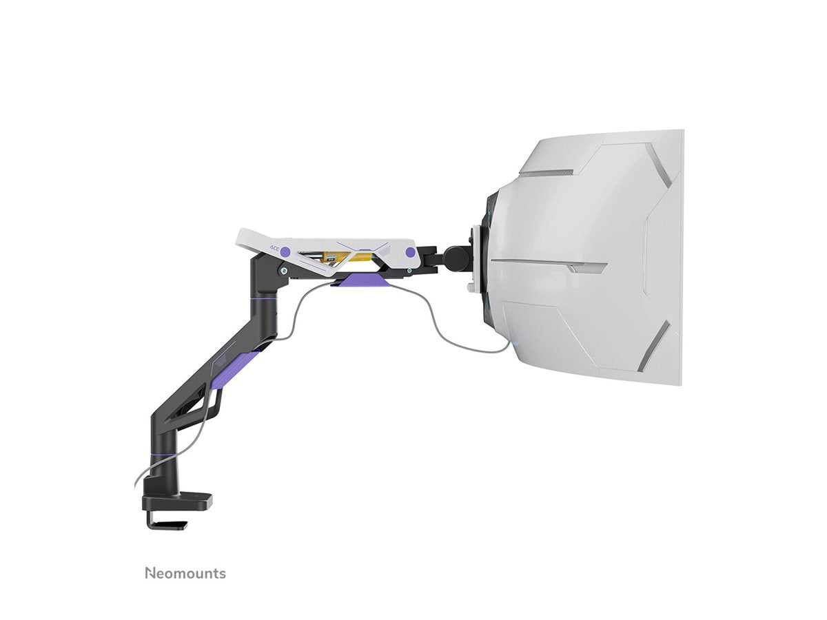 NEOMOUNTS ACE DS70-256BL1-Support à fixer gaming pour écran simple - 24-57" - 2-30 kg -ressort à gaz - arrêt à 180°- inclinaison