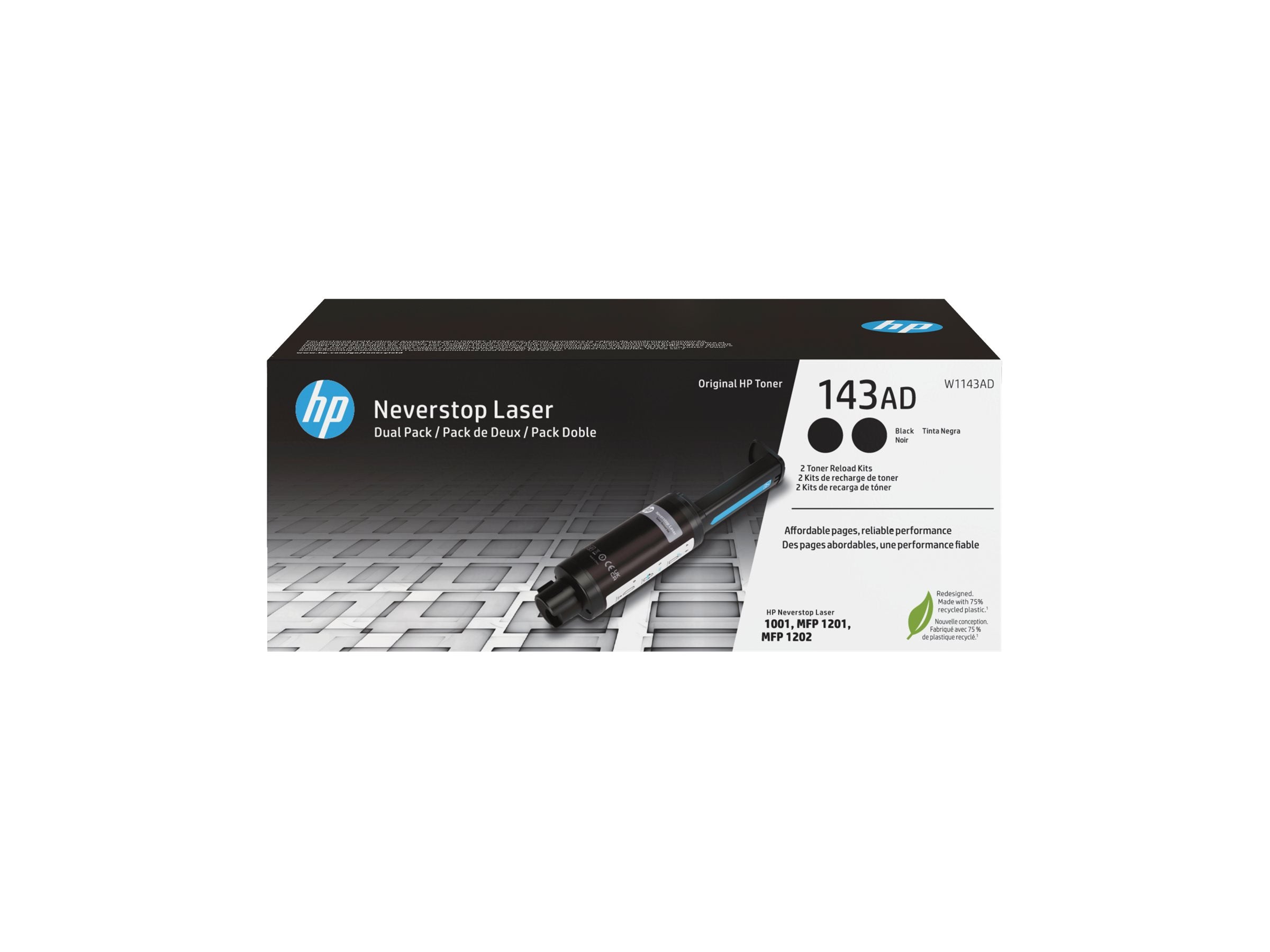 HP 143AD Neverstop Toner Reload Kit 2-Pack