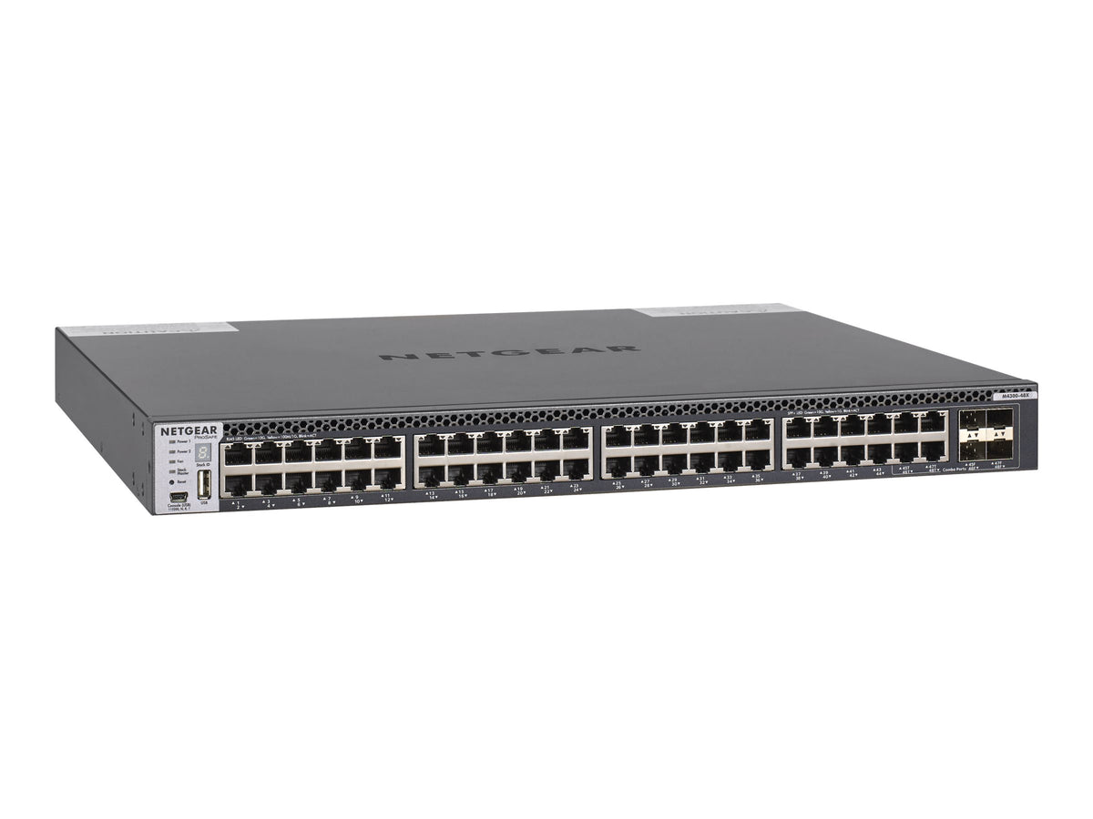 NETGEAR M4300-48X 48x10G 48x10GBASE-T 4xSFP+ stackable mgd.Switch für Server Aggregation (XSM4348CS)1U Rack SDN-ready Open Flow 1.3