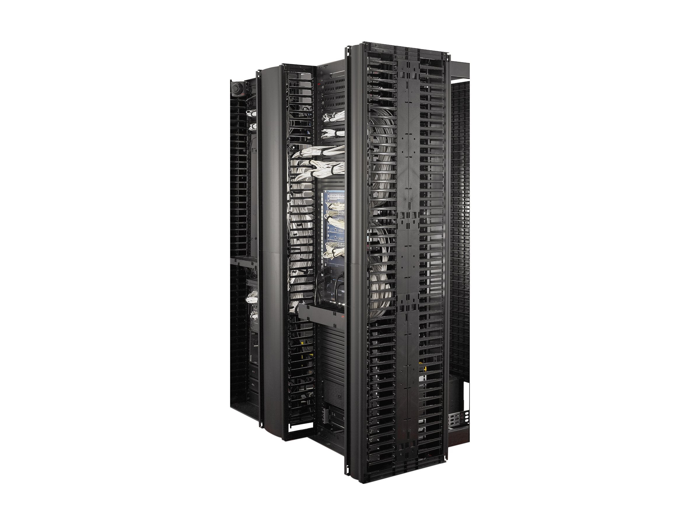 APC ValueLine Vertical Cable Manag 2 and 4 Post Racks 84p H X 12inch W Double-Sided with Doors