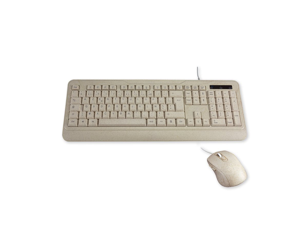 MCL MP3A99AACK2012BIB - Kit clavier + souris filaire en bioplastique French AZERTY