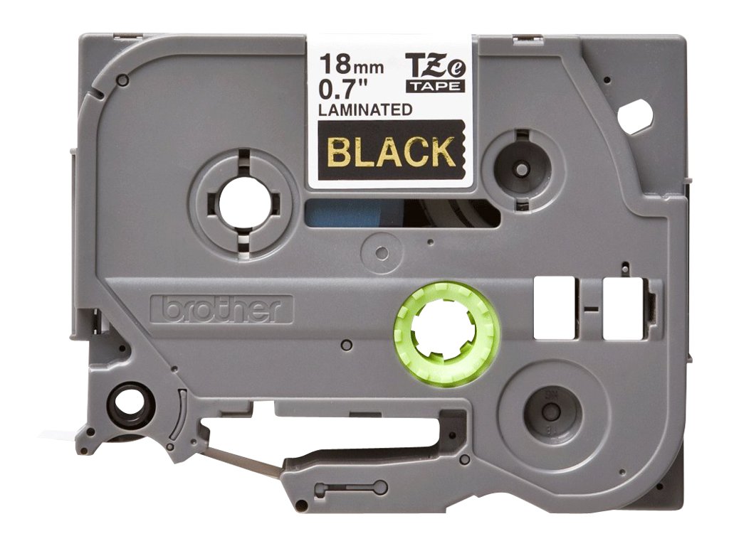 BROTHER P-TOUCH TZE-344 gold sur noir  18mm