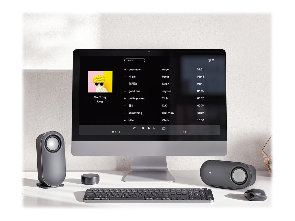 LOGITECH Z407 Android Edition speaker system for PC 2.1channel wireless Bluetooth USB 40 Watt Total graphite grey