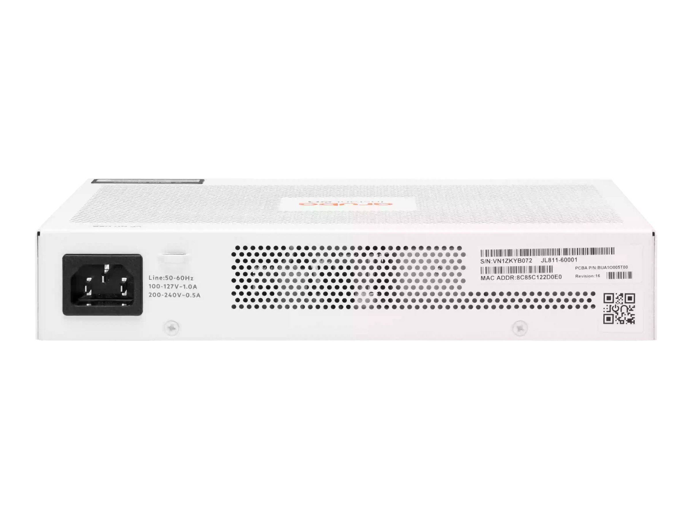 HPE Networking Instant On 1830 8G 4p Class4 PoE 65W Switch Commutateur intelligent 4 x 10/100/1000 + 4 x 10/100/1000 PoE+