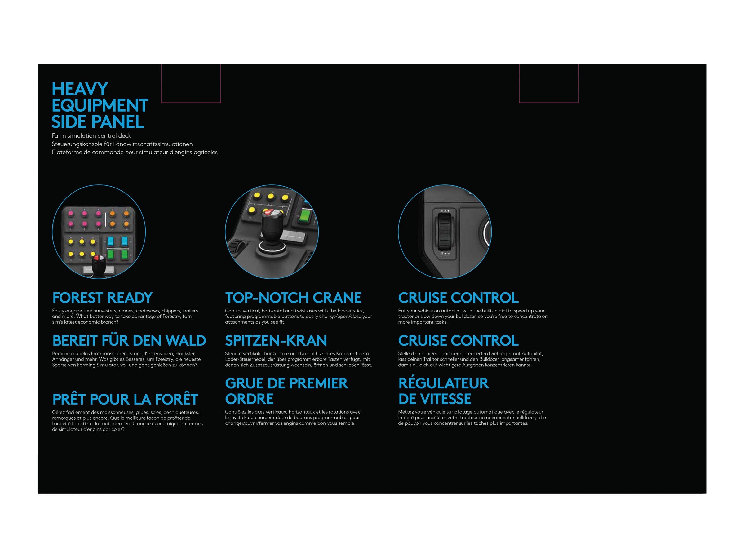 LOGITECH Heavy Equipment Side Panel Flight simulator controller wired for PC