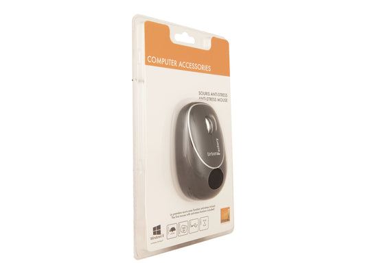 URBAN FACTORY Souris Mémoire de forme - Noire - filaire USB2.0