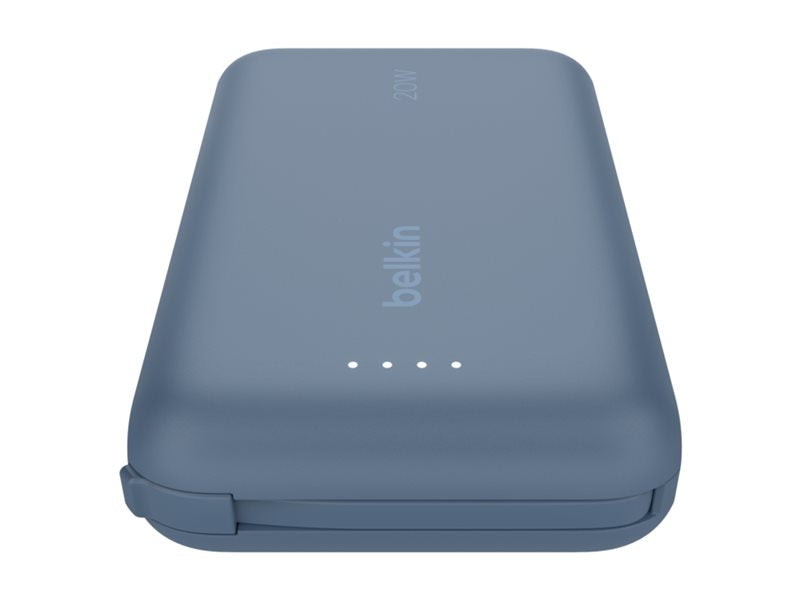 BELKIN 10k PD20w Integrated USB-C Cable Power Bank Blue