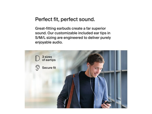 BELKIN SOUNDFORM - Headphones with USB-C Connector White