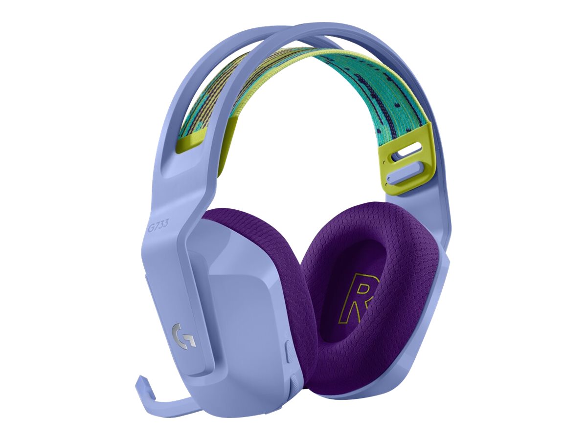 LOGITECH G G733 LIGHTSPEED Wireless RGB Gaming Headset Headset full size 2.4 GHz wireless lilac