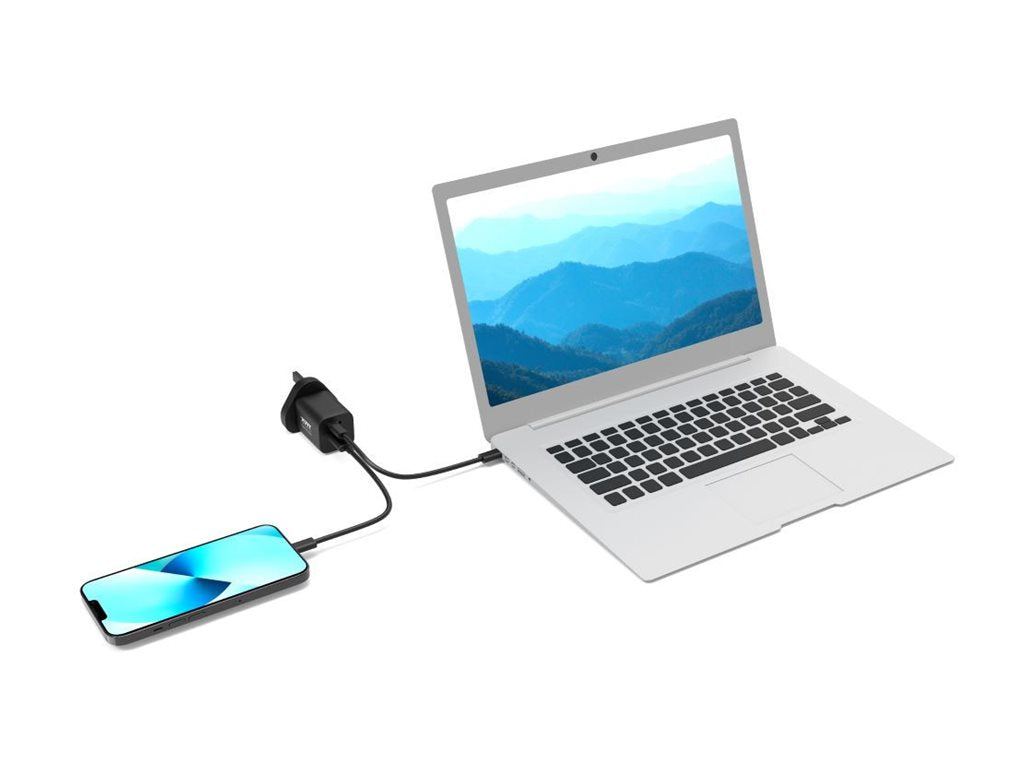 PORT DESIGNS 65W Gan Charger USB-C & USB-A Gallium Nitride Gan Technology More Efficient Smaller Lighter And Less Energy Consuming