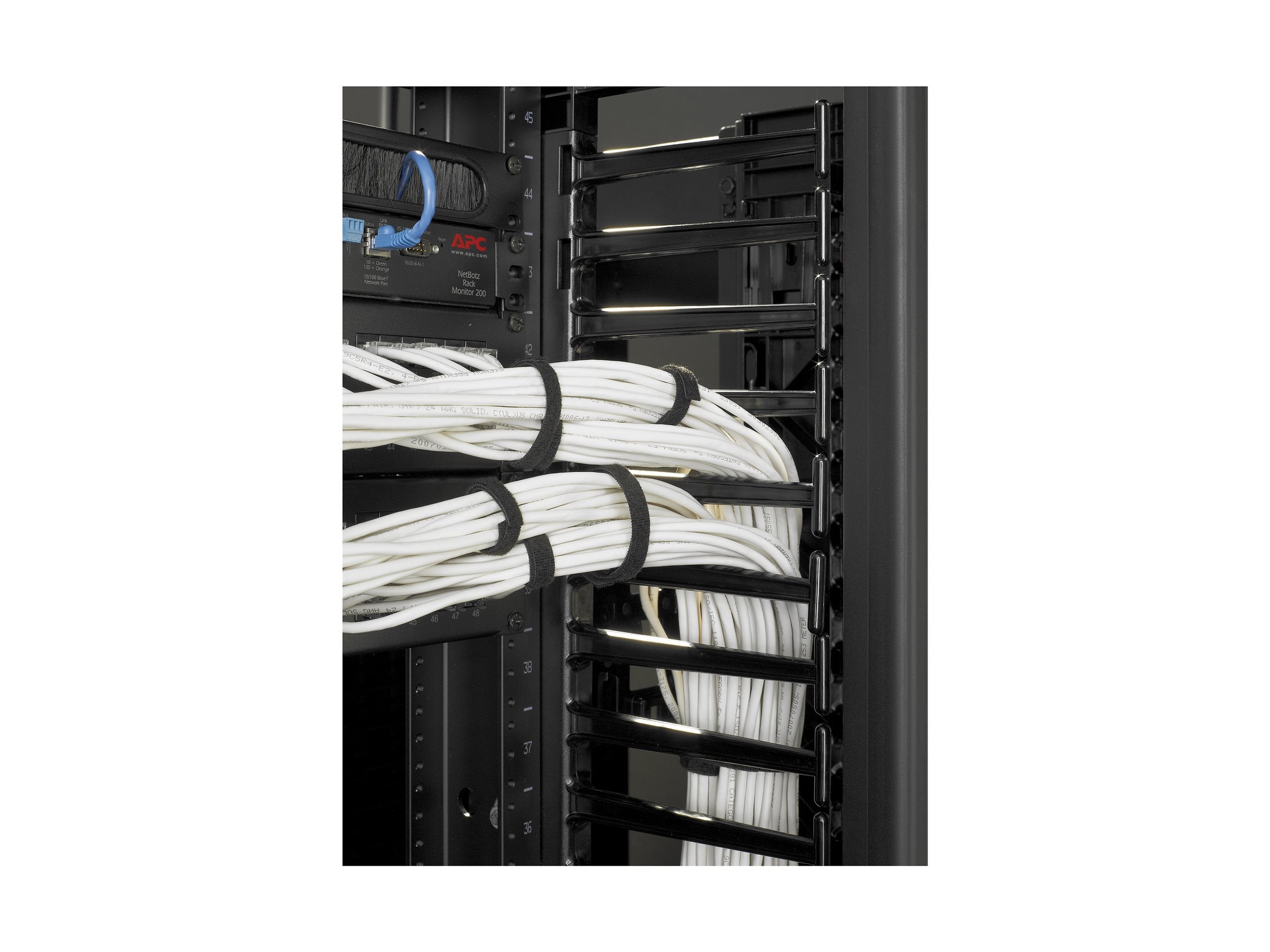 APC ValueLine Vertical Cable Manag 2 and 4 Post Racks 84p H X 12inch W Double-Sided with Doors