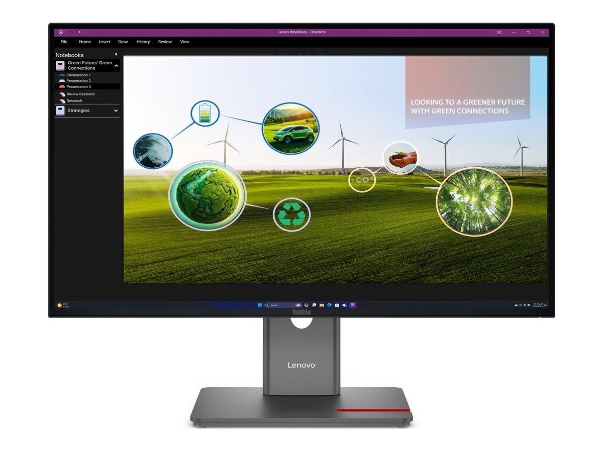 LENOVO ThinkVision P27Q-40 LED Écran 27p 2560x1440 QHD 120Hz IPS 350cd/m2 1500:1 DisplayHDR 10 4ms HDMI DisplayPort DaisyChain
