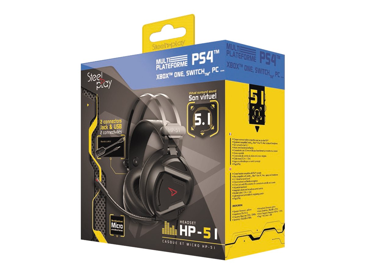 LEXIP X STEELPLAY Casque Filaire Son 5.1 HP51 Noir MULTI