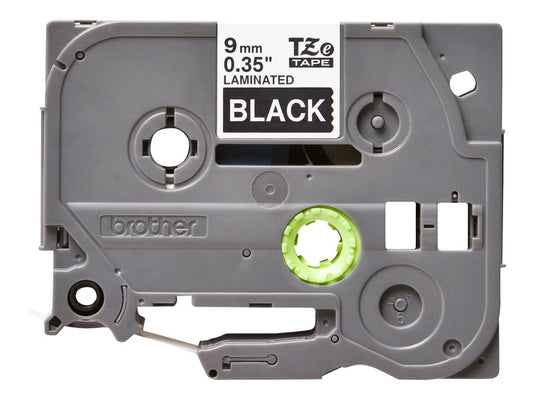 BROTHER P-TOUCH TZE-325 blanc sur noir  9mm