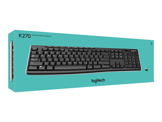 LOGITECH Wireless Keyboard K270 Keyboard wireless 2.4 GHz (UK)
