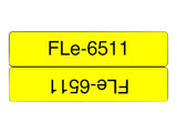 BROTHER FLe-6511 Black on White Flag Tape for Brother P-touch D800W P900W P950NW