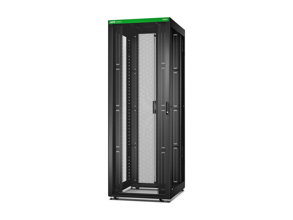 APC Easy Rack 48Ux800x1000 with Roof castors feet and 4Brackets No Side panels Bottom black