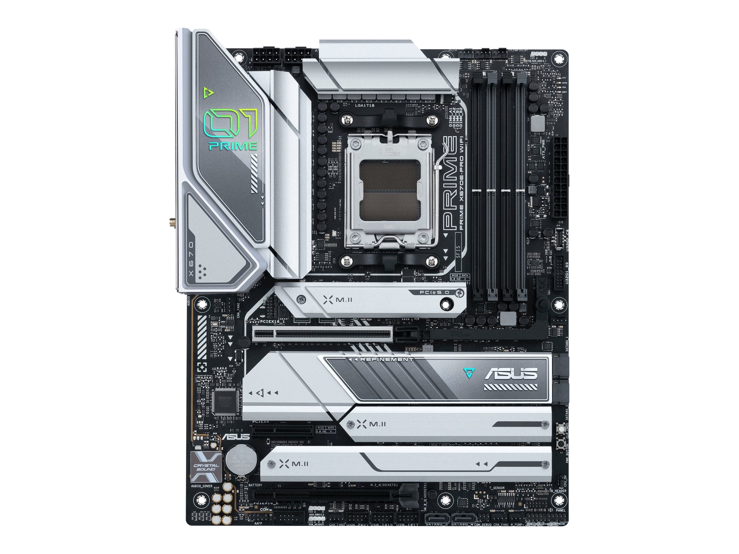 ASUS PRIME X670E-PRO WIFI AM5 Socket 4DDR5 PCIe 5.0 x16 HDMI 2.1 DP 1.4 4xSATA 6Gb/s ATX